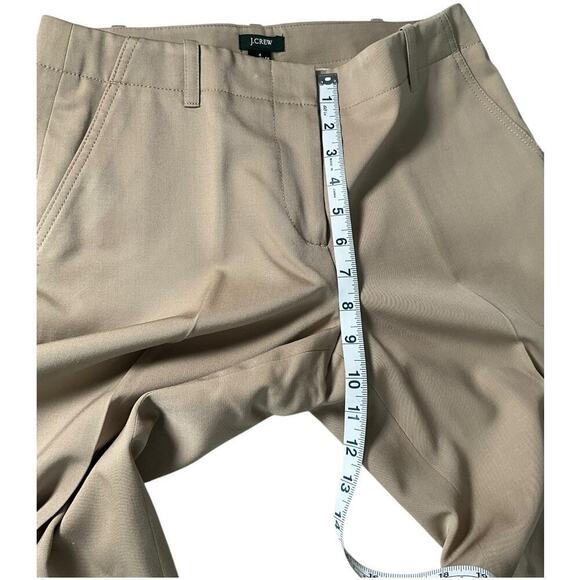 J. Crew Women's 100% Wool Trouser Pants Classic SZ 4 Favorite Fit Tan Work Wear - Picture 9 of 14